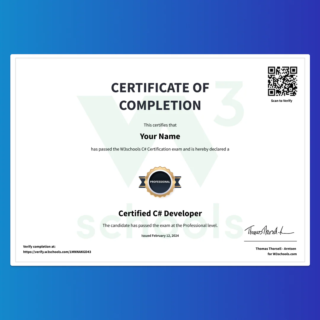 W3Schools Full Access Certification - Image 3